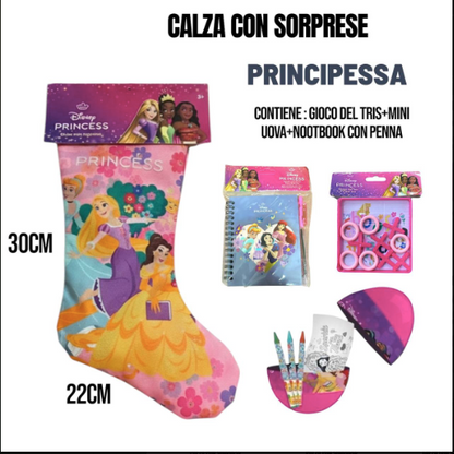 Calza befana a tema con sorprese