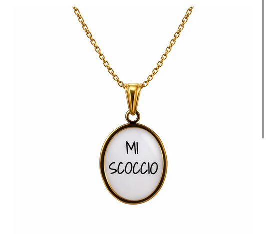 COLLANA MI SCOCCIO – Ciondolo Gold con Scritta