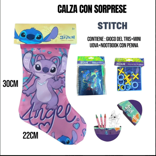 Calza befana a tema con sorprese