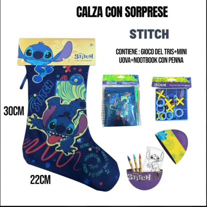 Calza befana a tema con sorprese