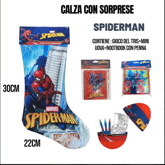 Calza befana a tema con sorprese