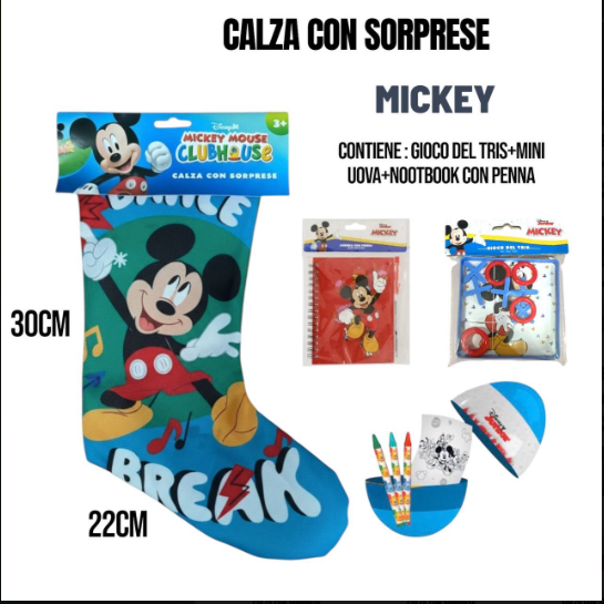 Calza befana a tema con sorprese