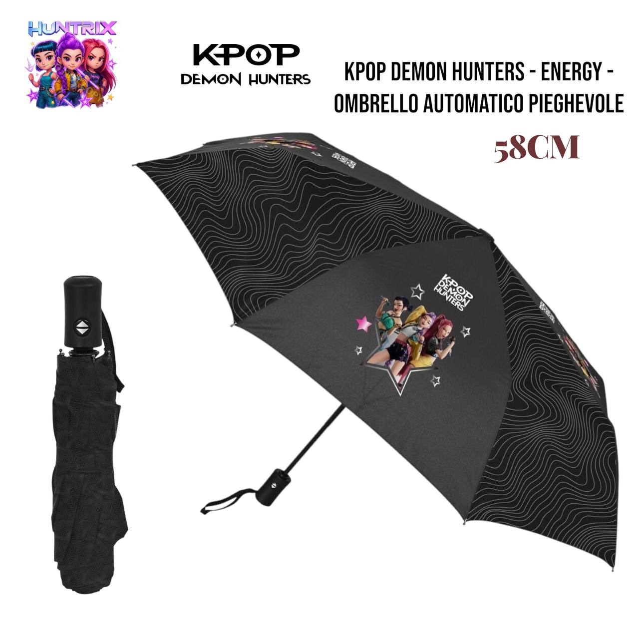 Ombrello Automatico Pieghevole K-Pop Demon Hunters 58cm