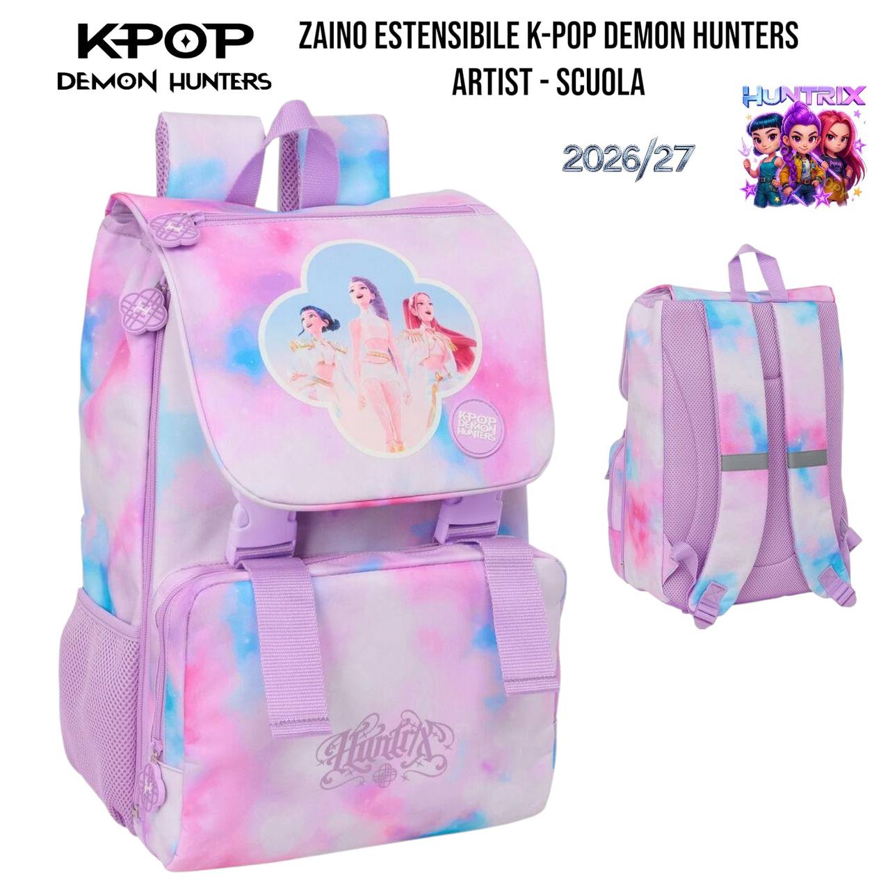 Zaino Estensibile “KPOP Demon Hunters” – Collezione Scuola 2026/27