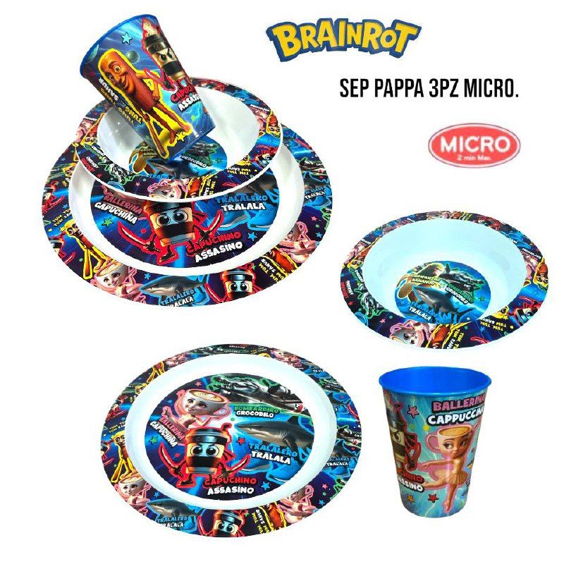 Set pappa Brainrot 3 pezzi