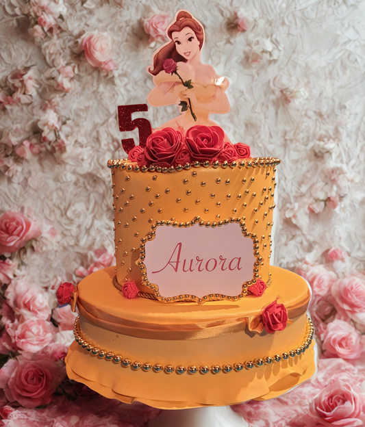Torta scenografica Bella e la bestia