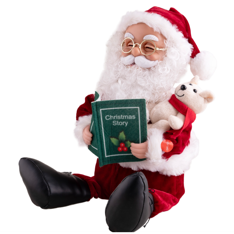 Animatronic Babbo Natale seduto 32cm
