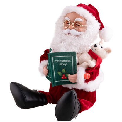 Animatronic Babbo Natale seduto 32cm