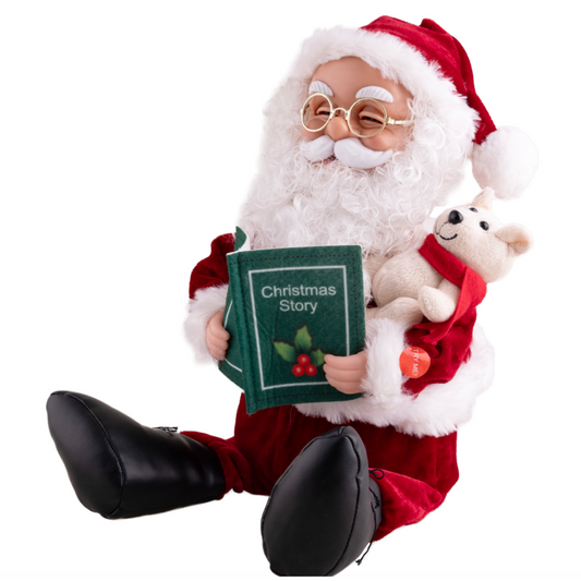 Animatronic Babbo Natale seduto 32cm