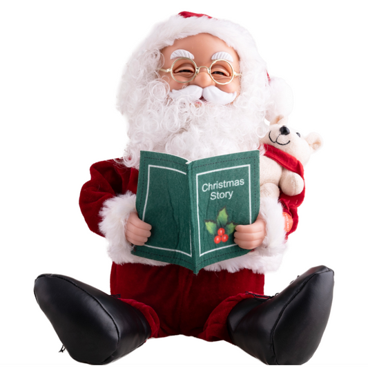 Animatronic Babbo Natale seduto 32cm