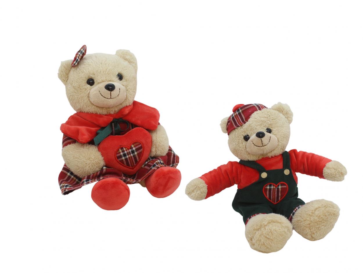 Orso/a Peluche Con Vestito 18 Cm