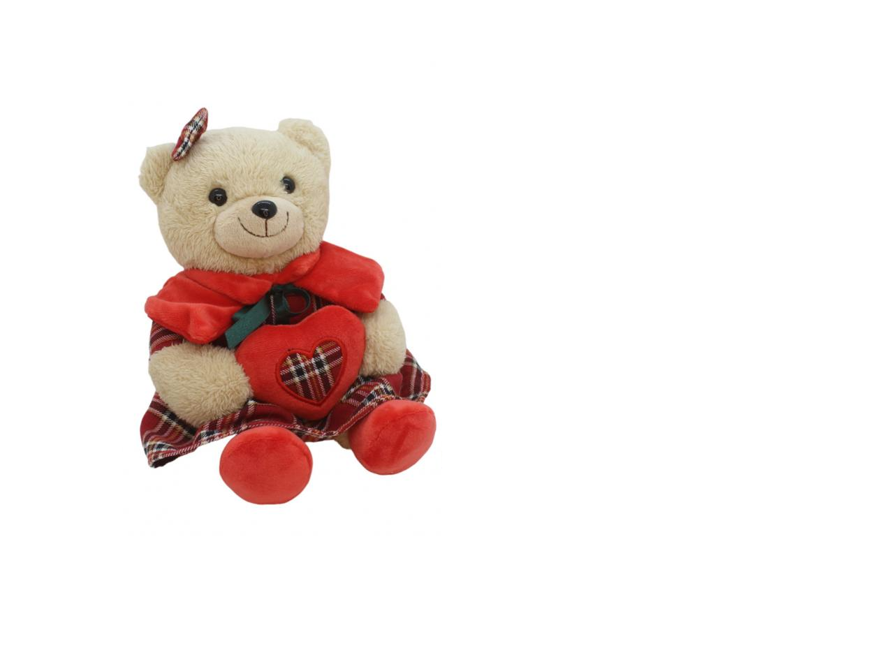 Orso/a Peluche Con Vestito 18 Cm
