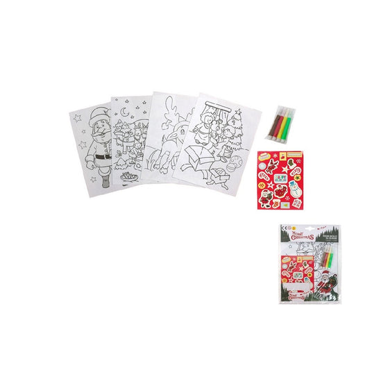 Kit artistico Natale colori e stickers