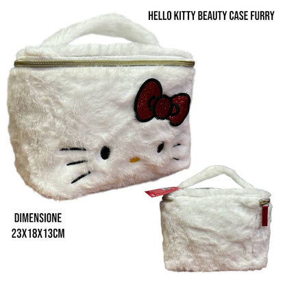 BEAUTY CASE PELLICCIA con elementi in 3d