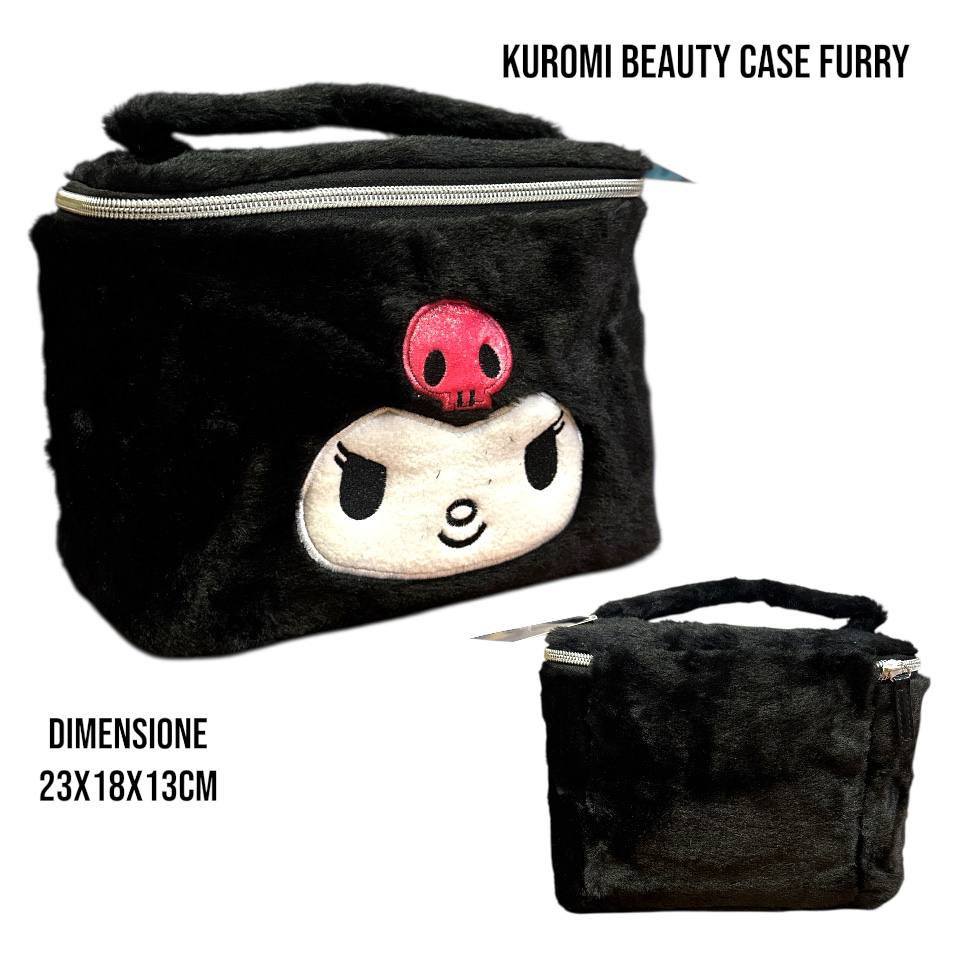 BEAUTY CASE PELLICCIA con elementi in 3d