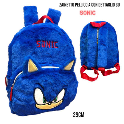 Zainetto pelliccia con dettagli 3d