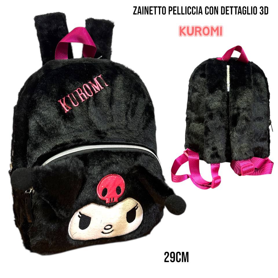 Zainetto pelliccia con dettagli 3d