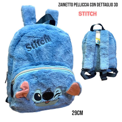 Zainetto pelliccia con dettagli 3d