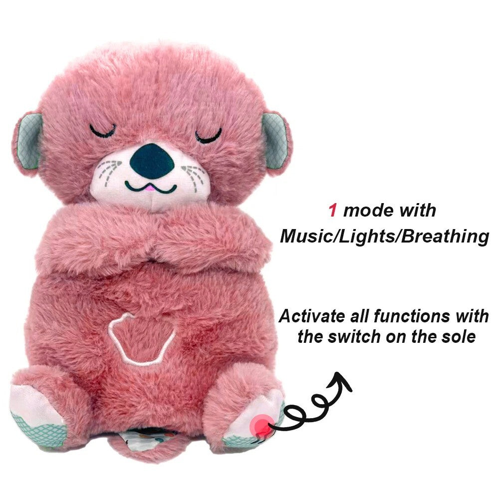 LONTRA PELUCHE CHE RESPIRA LUCE E MUSICA CALMA ANSIA REGALO BAMBINI ADULTI