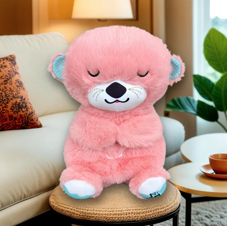 LONTRA PELUCHE CHE RESPIRA LUCE E MUSICA CALMA ANSIA REGALO BAMBINI ADULTI