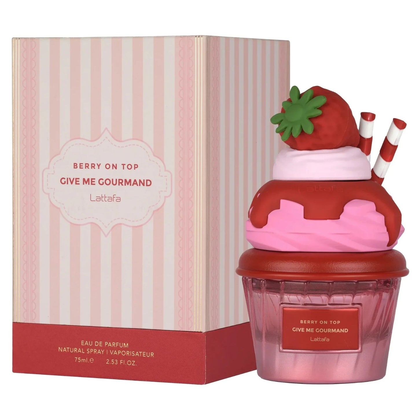 LATTAFA GIVE ME GOURMAND BERRY ON TOP 75ML EDP SPRAY BRAND NEW & SEALED